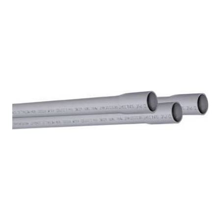 Allied Tube & Conduit Non-Metallic Conduit, Schedule 40, 2-1/2 in Trade Size, 10 ft, PVC 8110